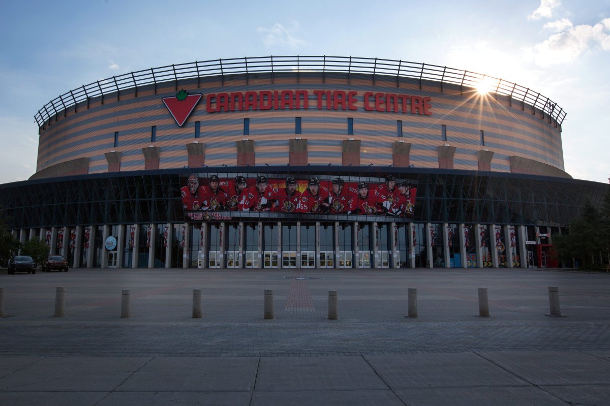 Canadian Tire Centre in Ottawa, Ont., on Aug. 11, 2016.