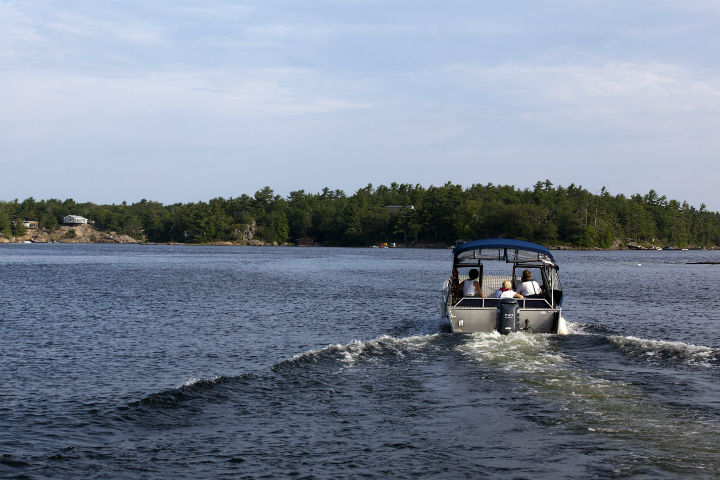 Boaters on the water of Georgian Bay on July 18, 2013. 