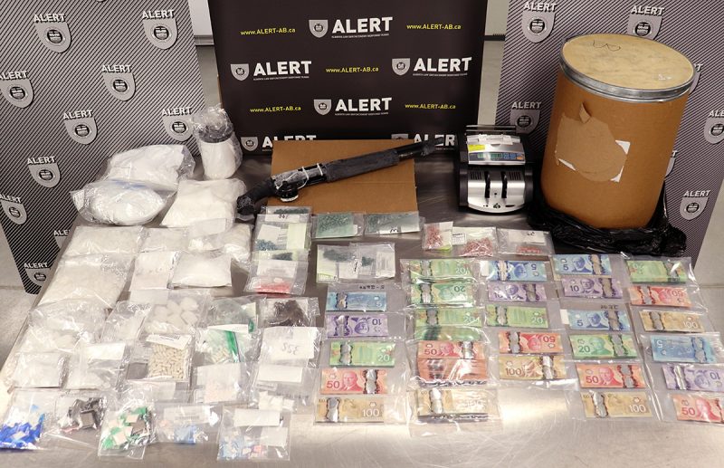 Methamphetamine, fentanyl, and cocaine worth an estimated $300,000 were seized following an ALERT Calgary investigation.