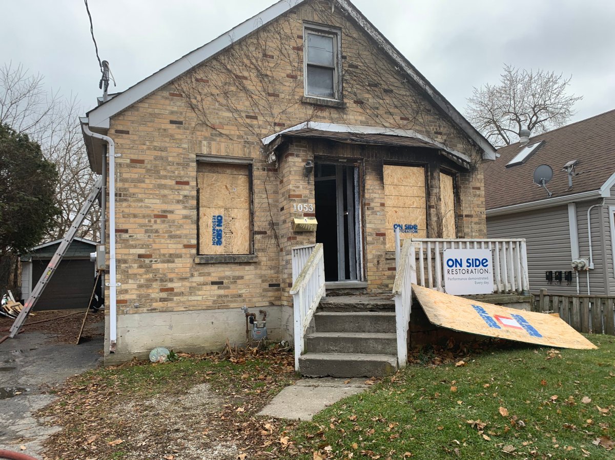The home at 1053 Oxford St. East had been boarded up and abandoned following a devastating fire in August that caused around $80,000 in damage.