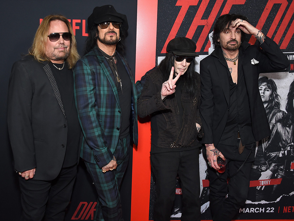 Mötley Crüe, Vince Neil, Nikki Sixx, Mick Mars and Tommy Lee at Netflix’s ‘The Dirt’ world premiere held at the Arclight Hollywood Cinerama Dome on March 18, 2019 in Hollywood, Calif.