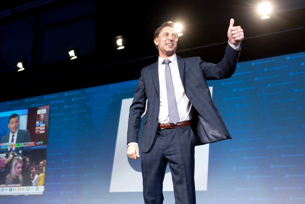 Michael Kram at Conservative Party HQ. (The Canadian Press)