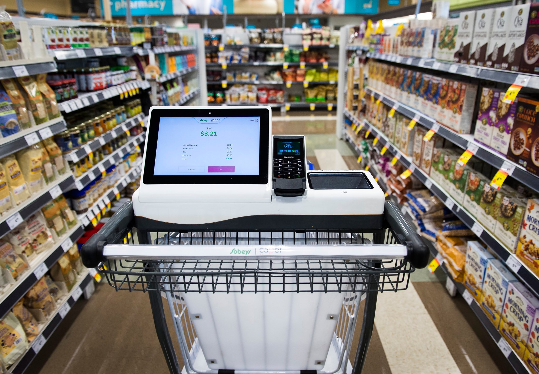 CloverHunt Canada: Explore Better Online Shopping Options 2 A smart cart, part of a pilot project, is shown at a Sobeys grocery store in Oakville, Ont., on Tuesday, November 12, 2019.