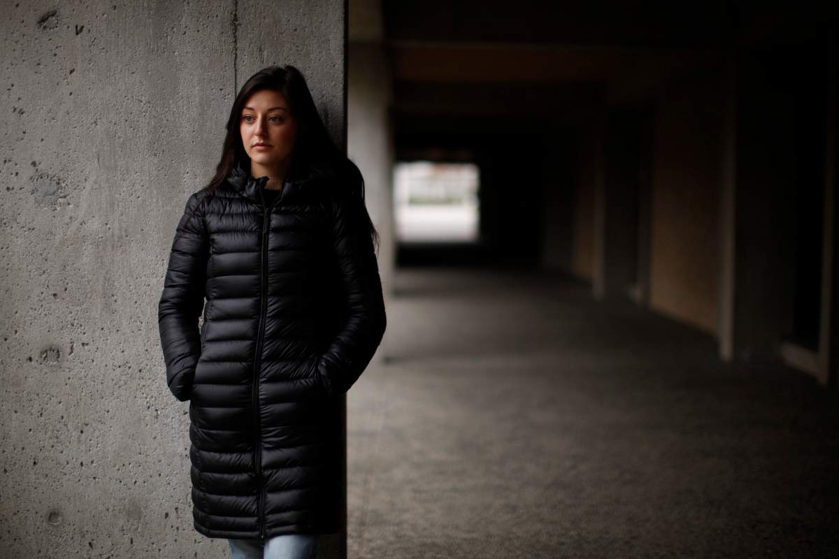 Former University of Victoria coxswain Lily Copeland is photographed at UVic campus in Victoria, B.C., on Saturday, November 16, 2019.