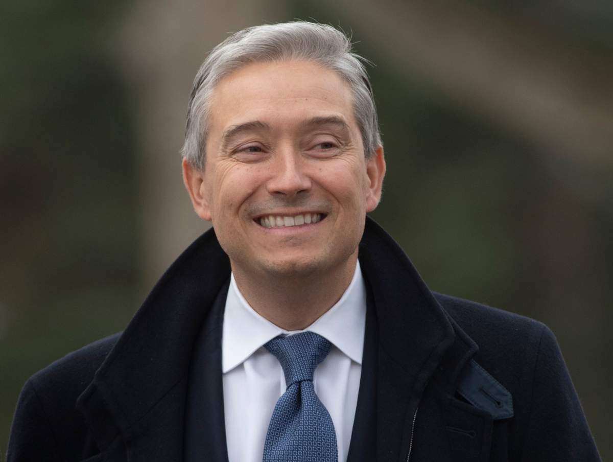 Liberal MP Francois-Philippe Champagne arrives at Rideau Hall for the swearing in of cabinet in Ottawa, Nov. 20, 2019.