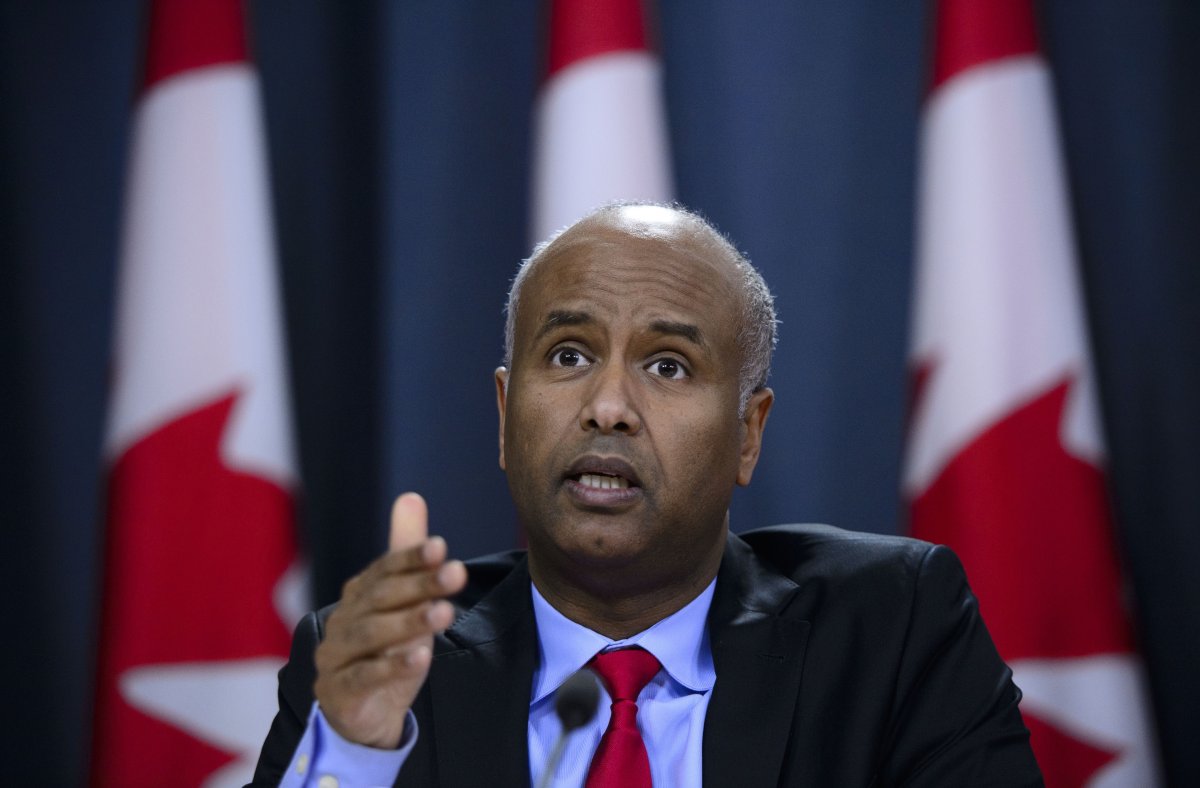Social Development minister Ahmed Hussen appears in a May 7, 2019, file photo .