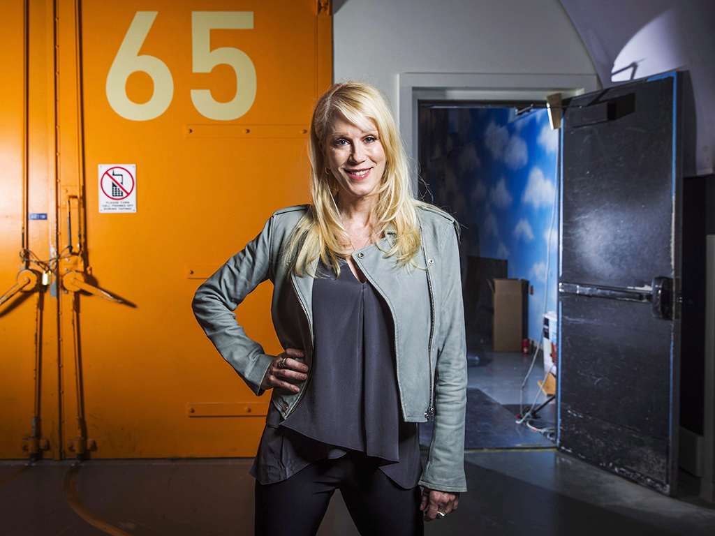 Screenwriter Moira Walley Beckett, for the upcoming CBC television show 'Anne of Green Gables,' who also a writer for the series 'Breaking Bad,' poses for a picture in front of studio in the CBC building in Toronto, on Friday April 29, 2016.