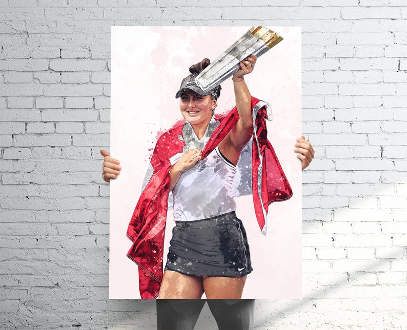 Bianca Andreescu tennis poster, starting at $38, available at Etsy