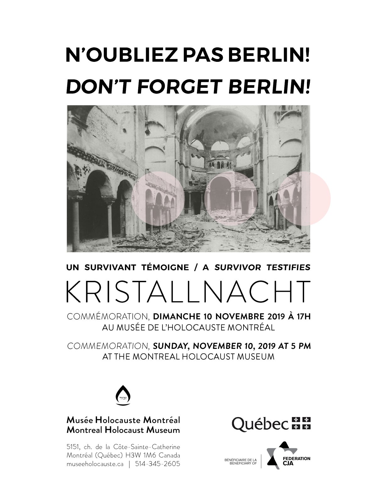 Commemoration of Kristallnacht Pogrom - image