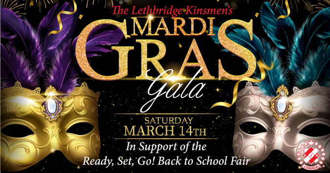 6th Annual Mardi Gras Gala presented by the Kinsmen Club of Lethbridge - image