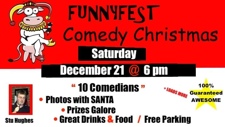 FunnyFest CHRISTMAS COMEDY Party SHOW – Saturday, December 21 - image