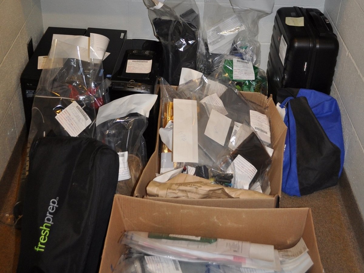 Some of the items seized in the investigation. 