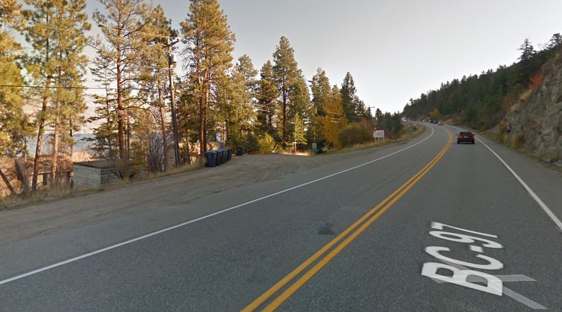 The 7200 block of Highway 97, south of Peachland.
