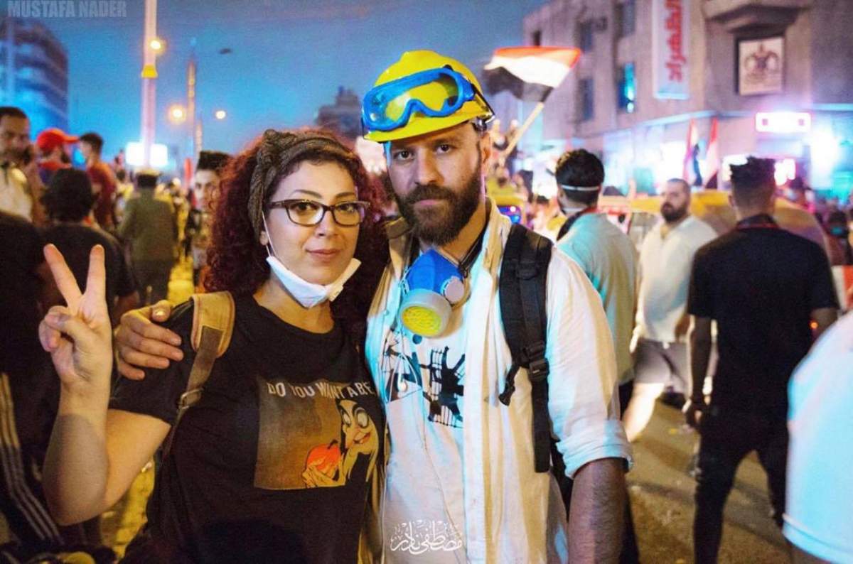 Protesters in Tahrir Square.