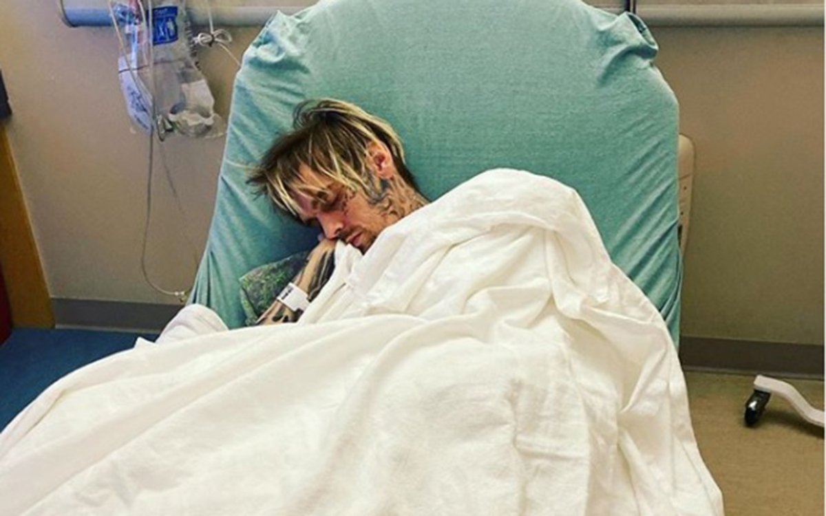 A post on Aaron Carter's Instagram revealed he was hospitalized in Florida.