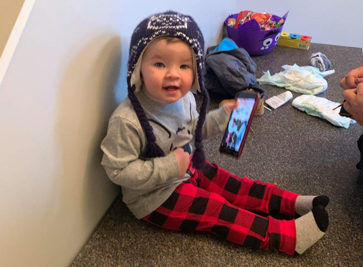 His parents say little Anthony Tappenden loves playing with phones and remote controls.