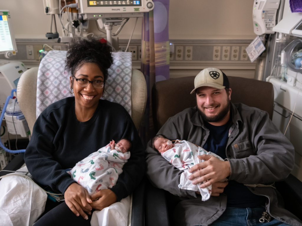 Whitney and Brian Riley welcomed twins at St. Luke’s on Nov. 5.
