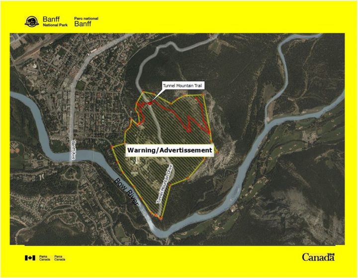Parks Canada issues map of areas affected by aggressive elk in Banff