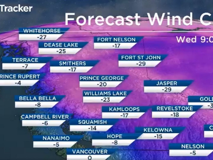 Weather conditions in Canada 