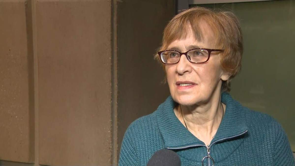 Beverley Yaworski spoke about her sister and brother-in-law’s life outside court in Calgary on Wednesday, Nov. 13.