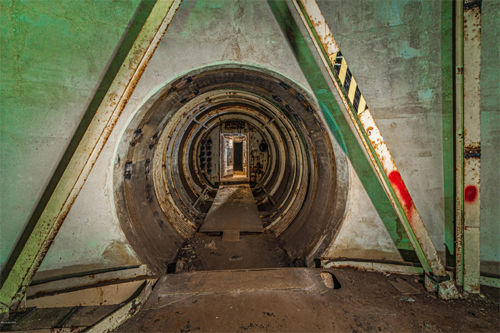 The interior of a Titan II missile complex is shown near Catalina, Az.