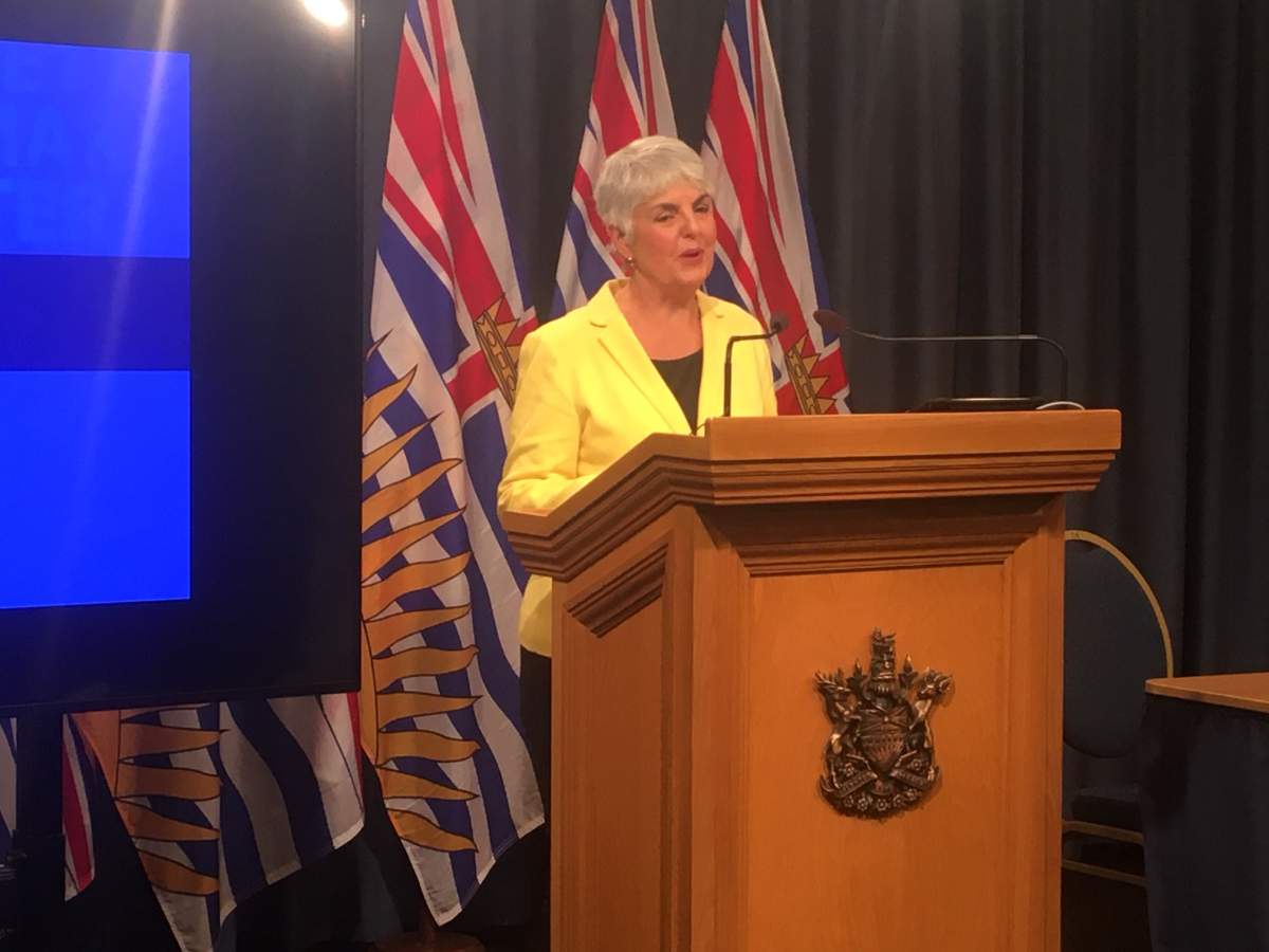 Finance Minister Carole James presents the second quarter fiscal update on November 26, 2019.