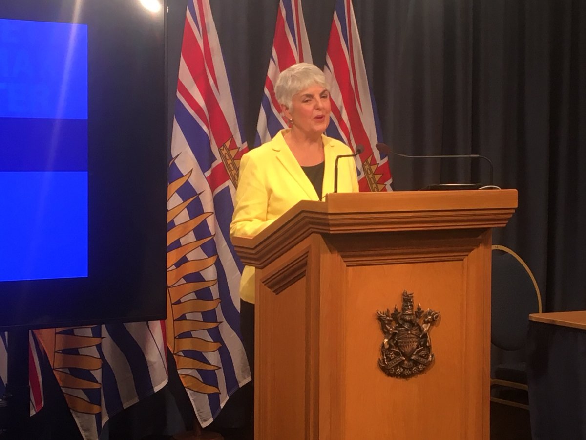 Finance Minister Carole James presents the second quarter fiscal update on November 26, 2019.