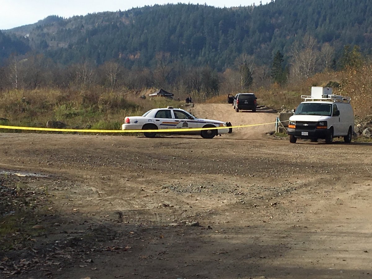 Police investigate the discovery of a body in Chilliwack on Friday, Nov. 1, 2019.