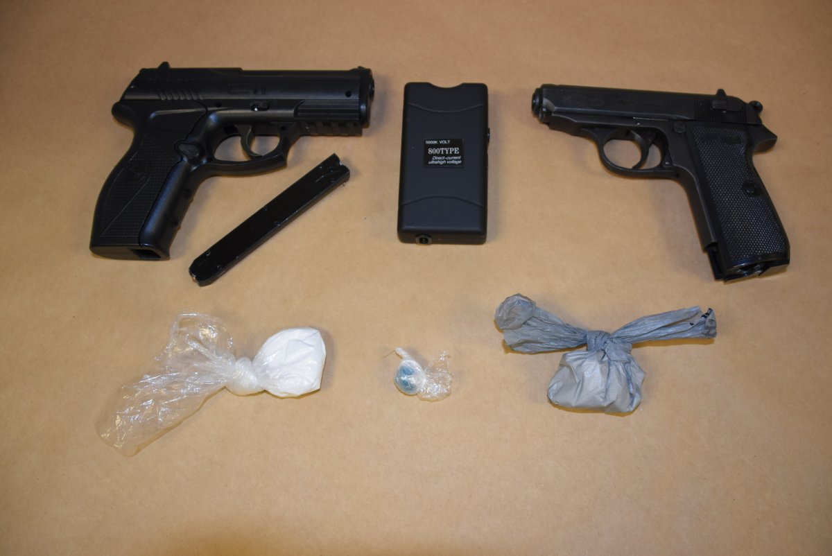 Cobourg police reportedly seized drugs and weapons following the search of a residence on Tuesday.