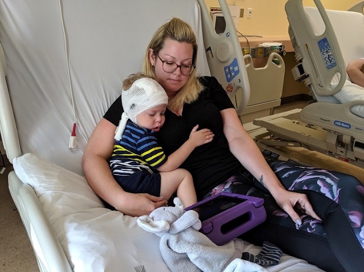 Terri Gortnar with her son Josef.