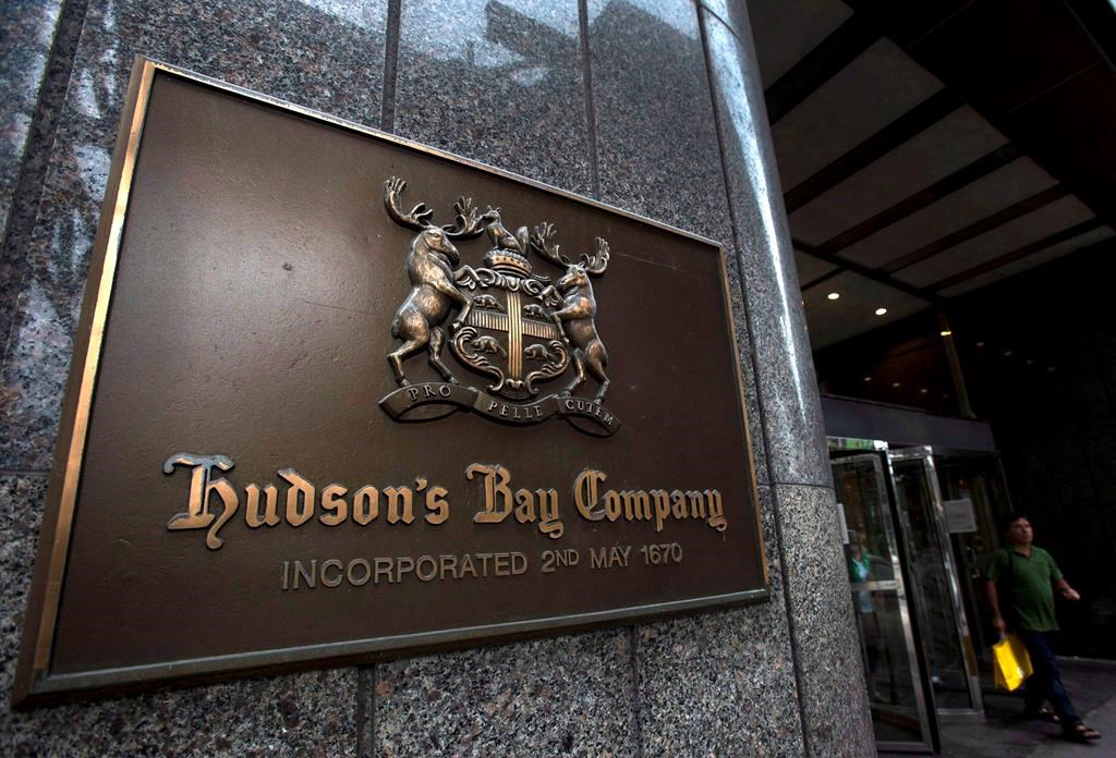 A Hudson's Bay Co. store sign is shown in Toronto on Monday, July 29, 2013.