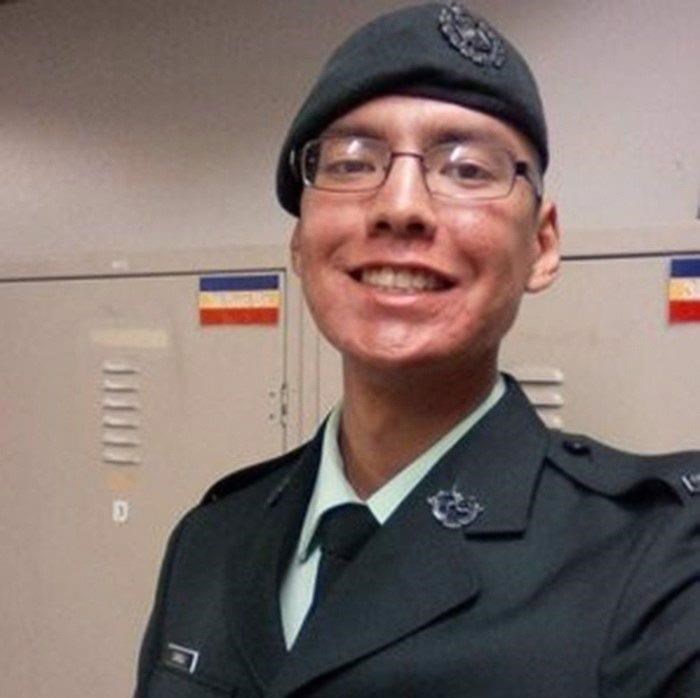 Corporal Nolan Caribou is shown in this undated handout photo. The mother of an Indigenous reservist who took his own life is suing the federal government alleging senior commanders were negligent in their response to racism and bullying her son experienced as a soldier in Manitoba. Cpl. Nolan Caribou, 26, committed suicide during a training exercise at Canadian Forces Base Shilo in 2017. THE CANADIAN PRESS/HO - Department of National Defence *MANDATORY CREDIT*.