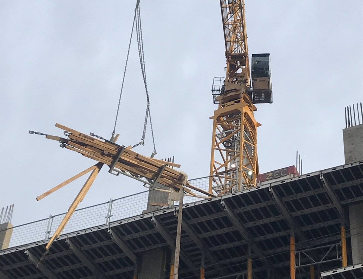 The Ottawa Fire Service posted on social media on Monday that the crane operator had "suffered a medical emergency.".