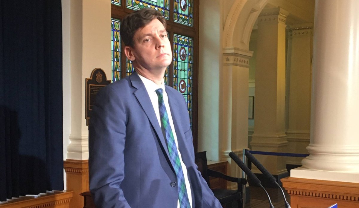 Attorney General David Eby speaks to reporters on November 20, 2019.