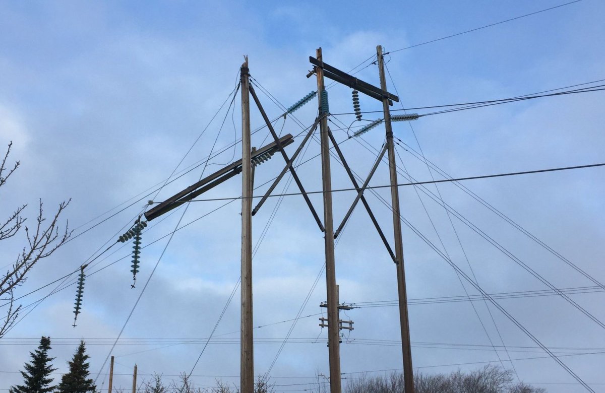 Heavy, wet snow and traffic have proved challenging for Nova Scotia Power crews as they work to restore electricity across the province on Nov. 29, 2019. 