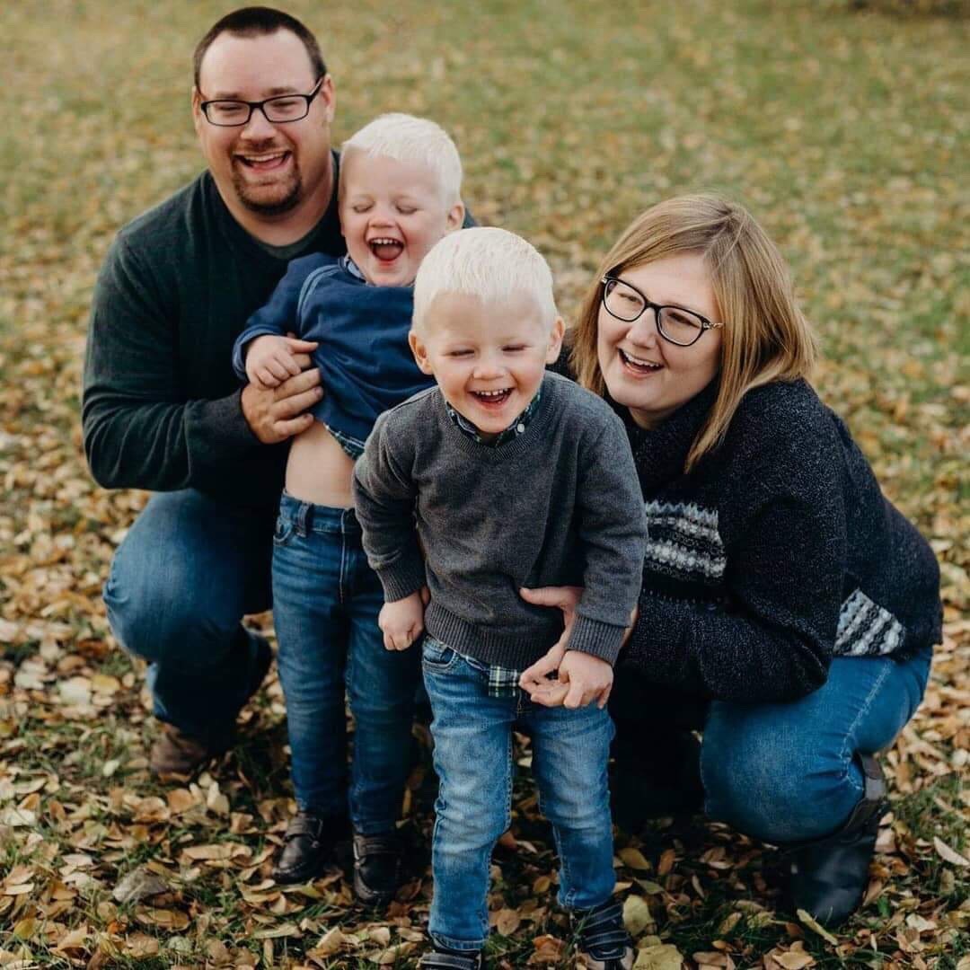 Charlene and Sam with their two boys Josiah and Isaiah.