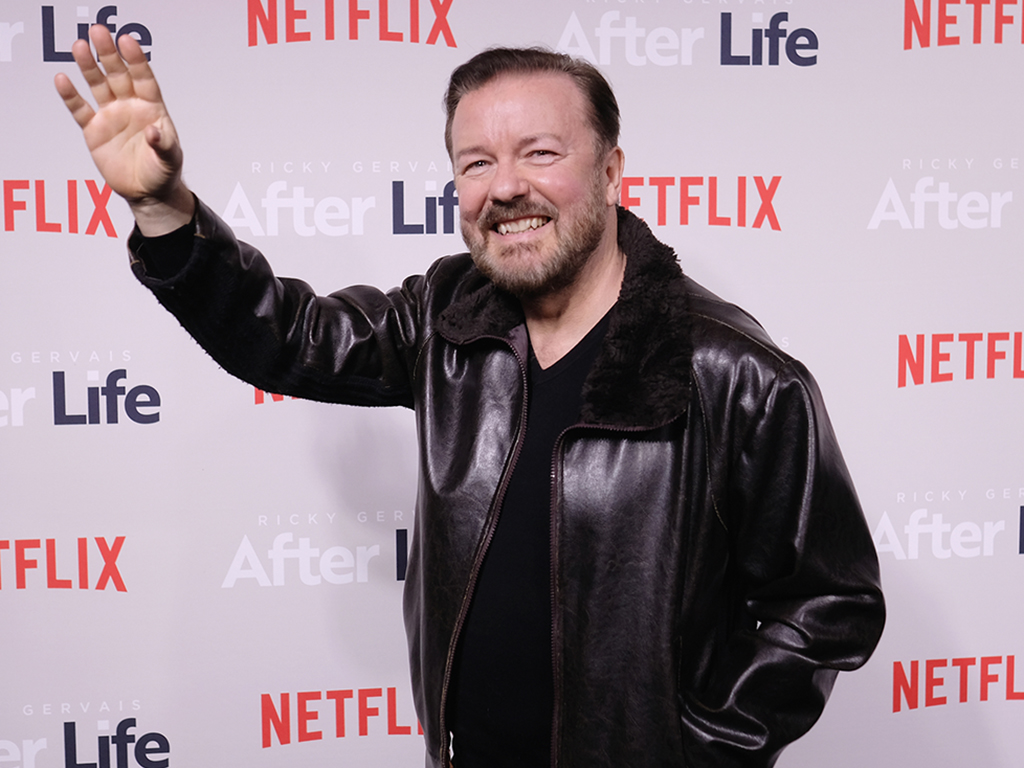 Ricky Gervais attends the 'Afterlife: For Your Consideration' event at the Paley Center For Media on March 7, 2019 in New York City.