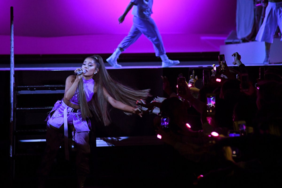 Ariana Grande performs onstage during the Ariana Grande Sweetener World Tour at Staples Center on May 7, 2019 in Los Angeles, Calif. 