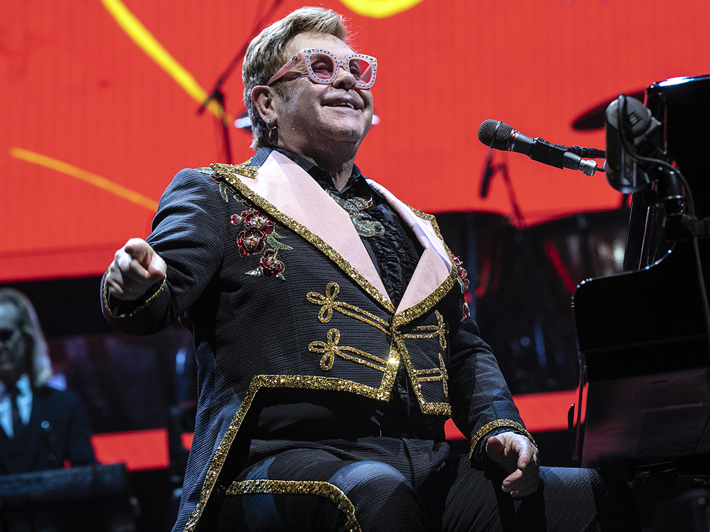 Elton John performs during the 'Farewell Yellow Brick Road' tour at the Spectrum Center  on Nov. 6, 2019 in Charlotte, N.C.