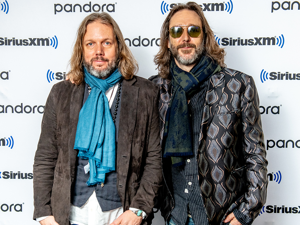 Rich Robinson and Chris Robinson of The Black Crowes visit SiriusXM Studios on Nov. 11, 2019 in New York City.