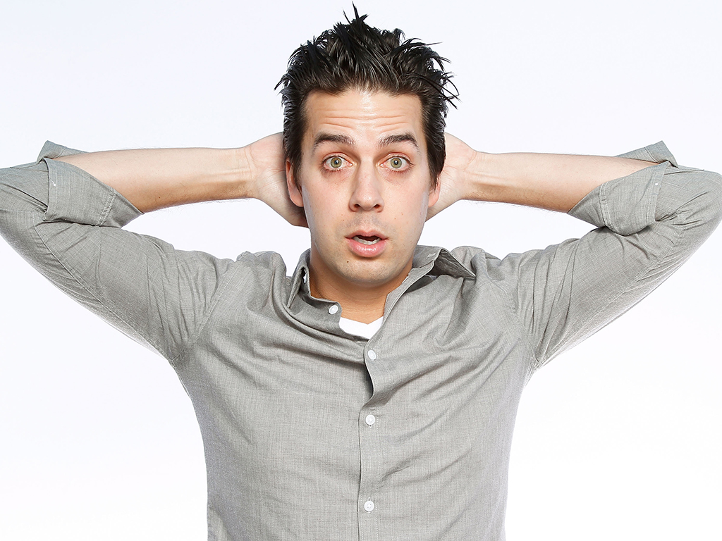 John Crist poses after his performance at the Ice House Comedy Club on Dec. 17, 2015 in Pasadena, Calif.