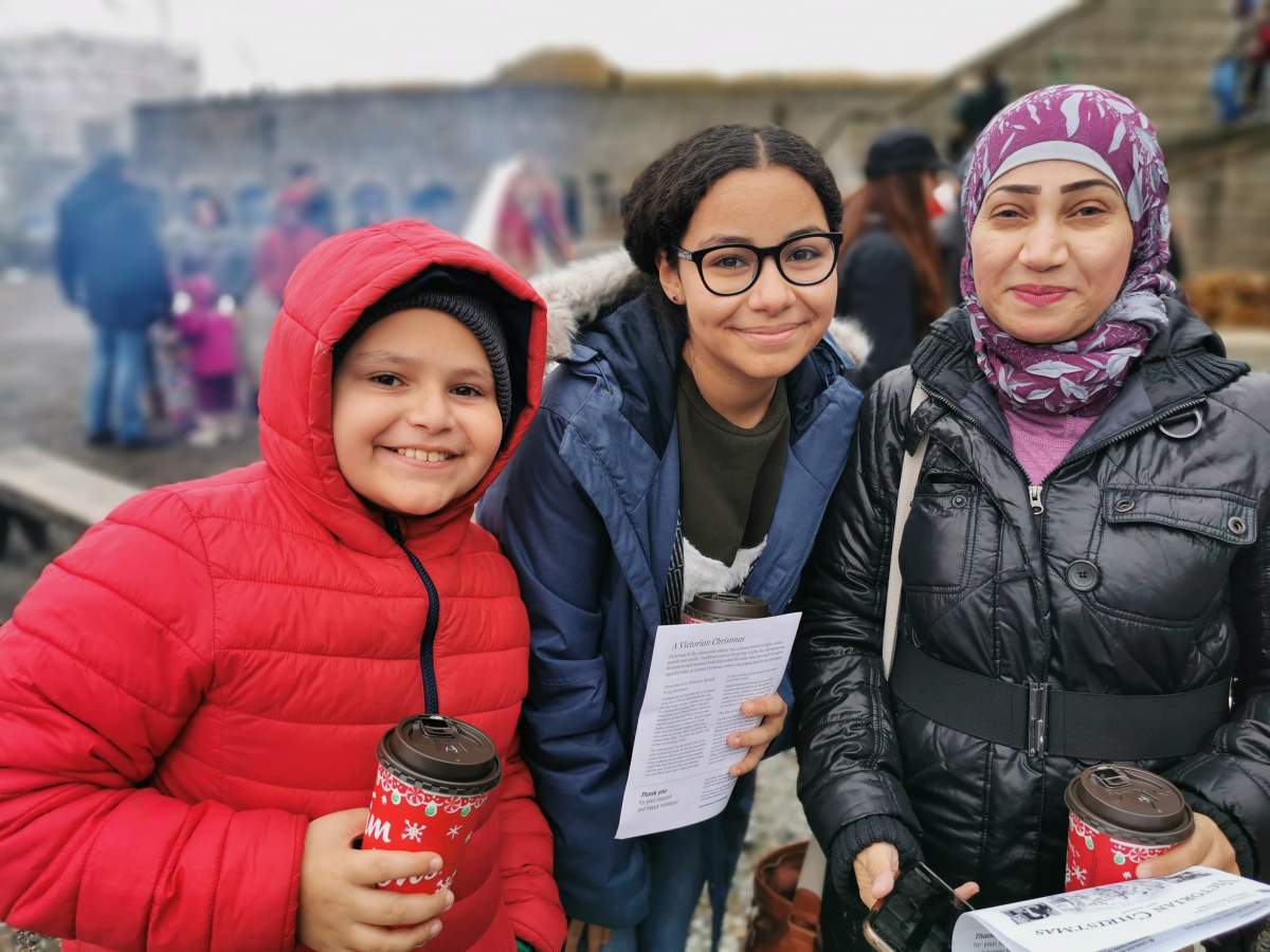 The Gouda family was all smiles as they experienced the historical holiday event.