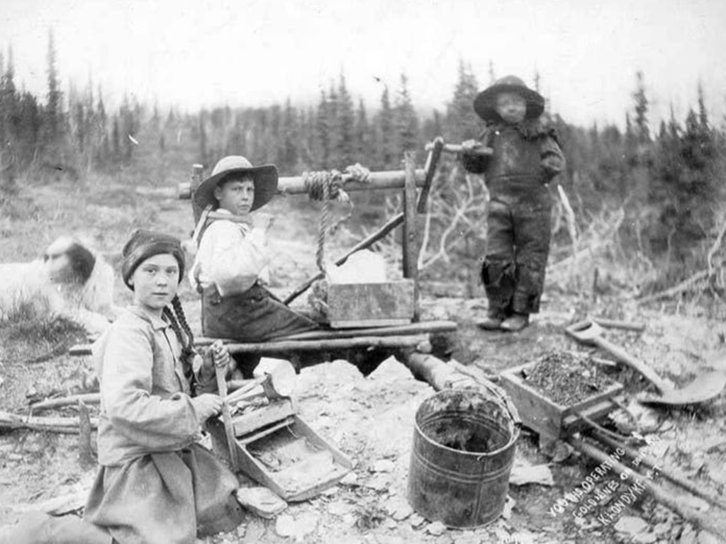The image was taken in the Yukon Territory during the Klondike Gold Rush 120 years ago.
