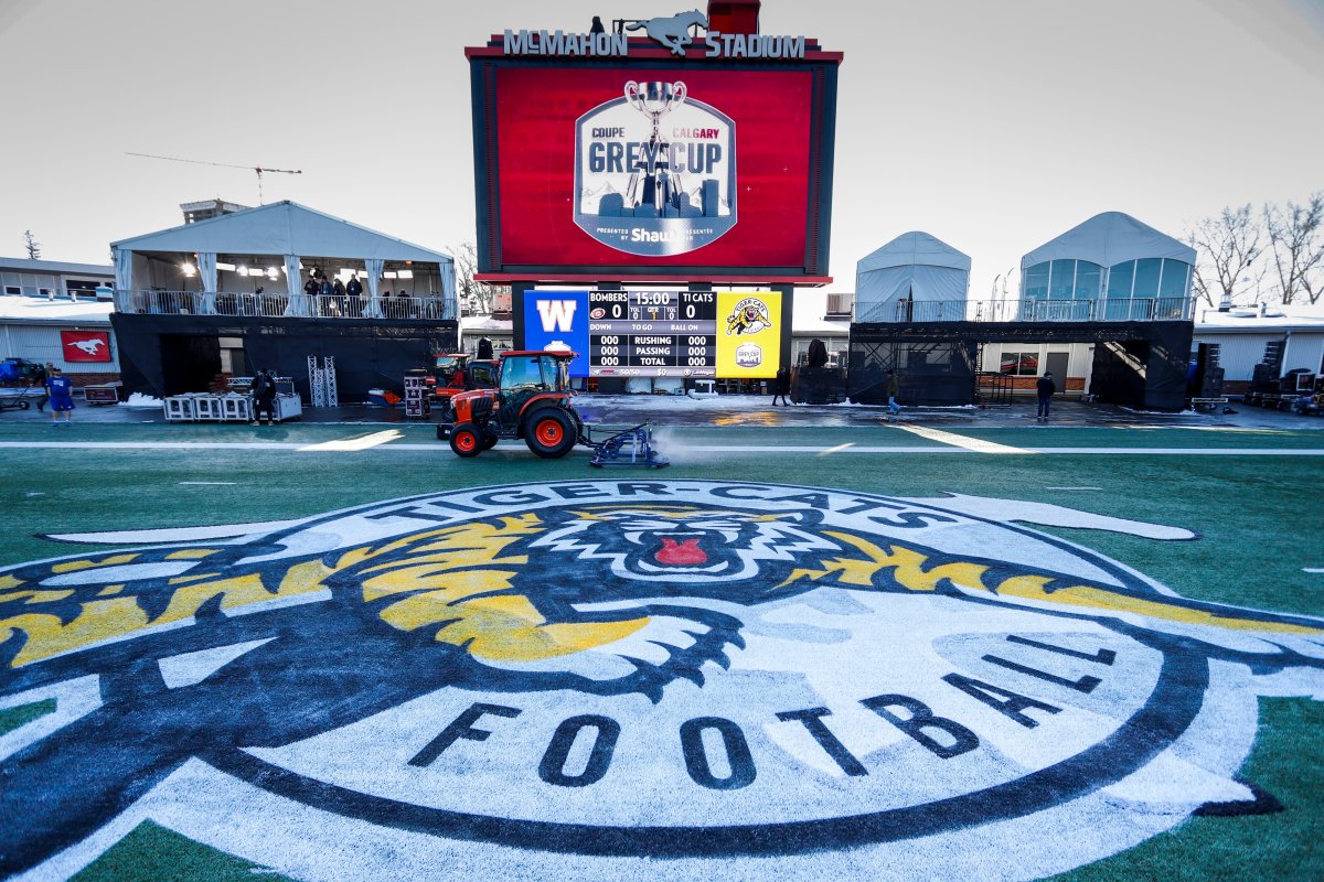 The Hamilton Tiger-Cats and Winnipeg Blue Bombers will meet in Sunday's Grey Cup in Calgary.