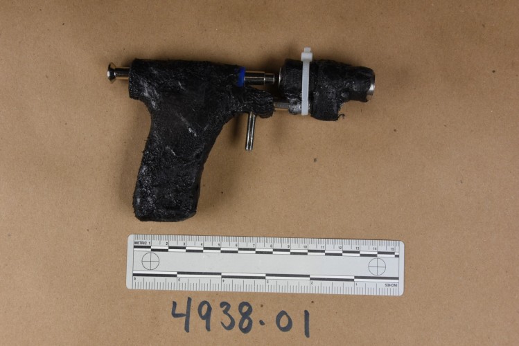 A homemade handgun seized during a Calgary traffic stop. 