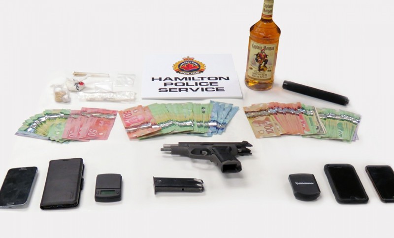 Hamilton police have seized numerous items after the arrest of 5 men in the city.