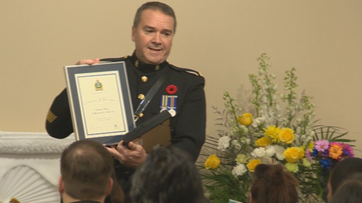 Winnipeg police honoured Hunter Straight Smith by making him a special constable.