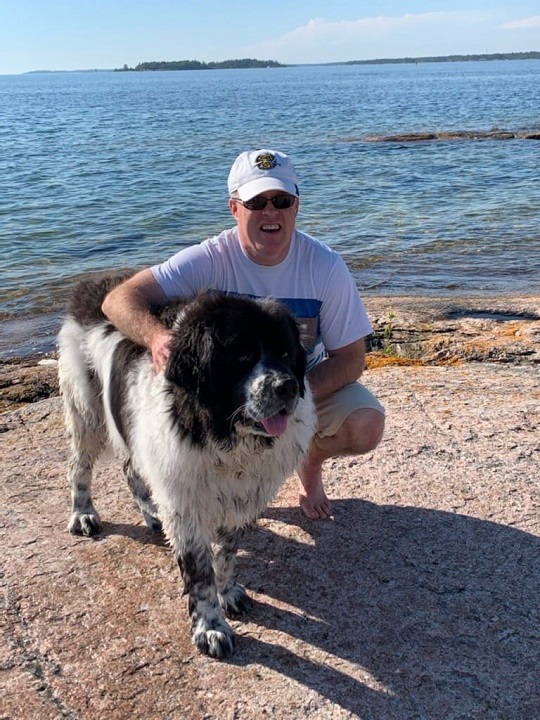 Graham Sirman and his dog, Murphy. 