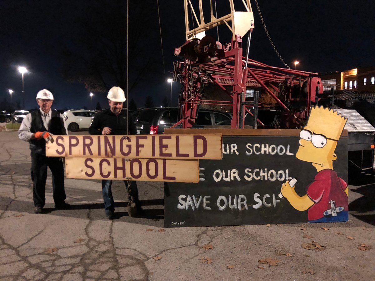 Display at TVDSB meeting on Tuesday night for Springfield elementary school .