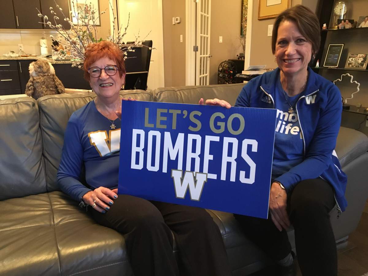 Barbara and Sylvia Main went to their first Grey Cup game back in 1990 when the Bombers won.